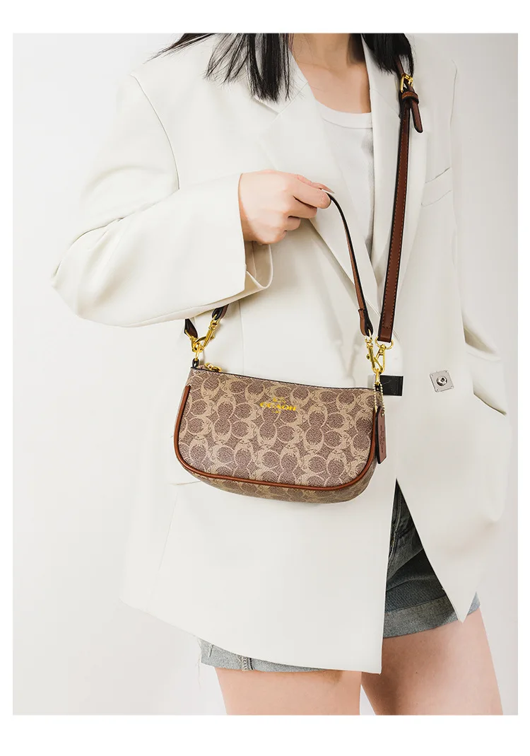 Hochwertige Damen-Umhängetasche, klassische Vintage-Handtasche, elegante Designer-Ledertasche für Frauen. – Detail 9