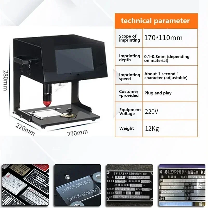 

Electric Copper Nameplate sign aluminum brand printer typewriter engraving machine pneumatic marking machine
