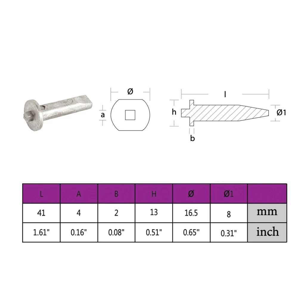 6J8-11325 Anode for Yamaha 4 Stroke 40/45/50HP 2 Stroke 20/25/30/200/225HP 6J8-11325-00 for Mercury Mariner Outboard Motor