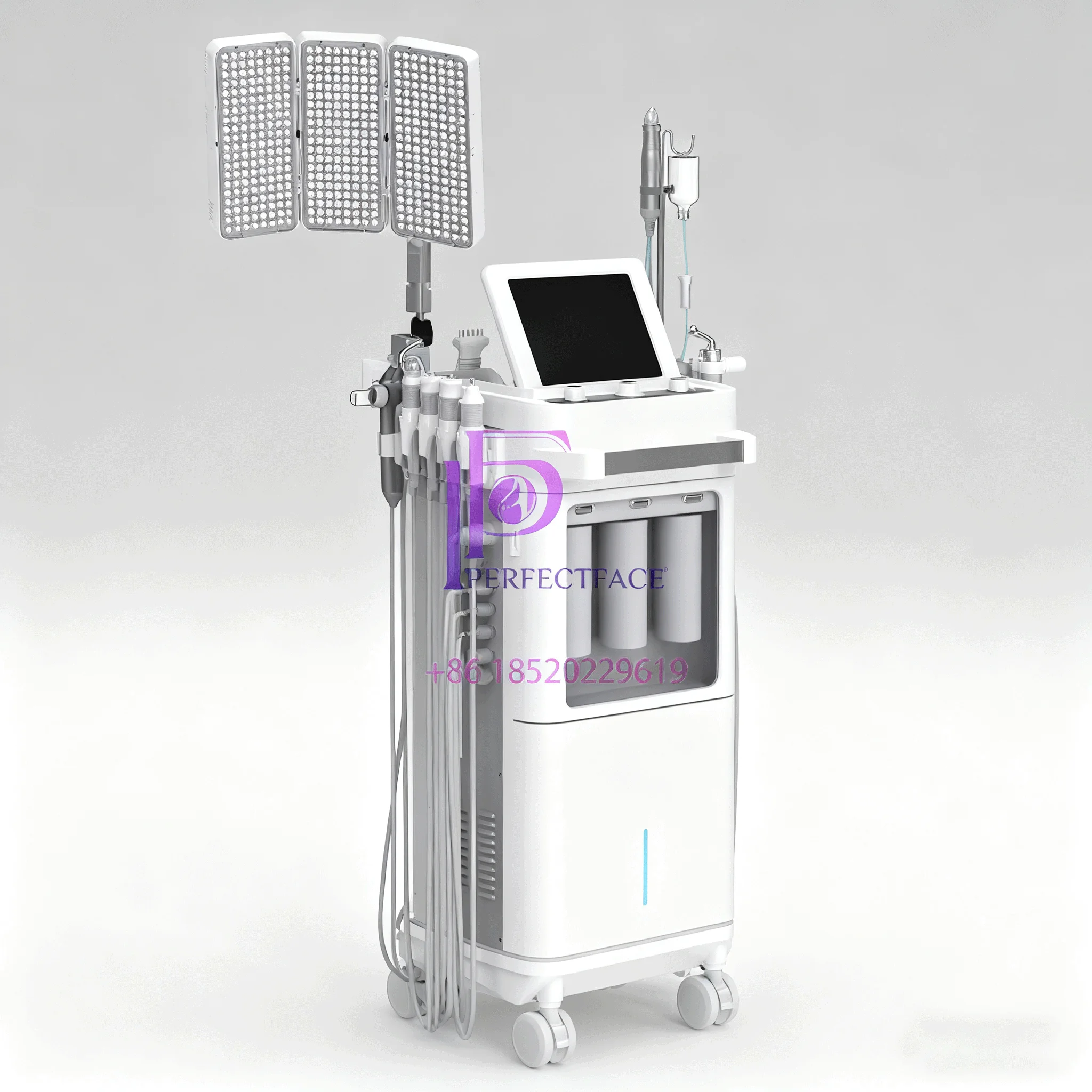 เครื่องไฮโดรเดอร์มาเบรชั่น อุปกรณ์ดูแลผิวหน้า ทำความสะอาดล้ำลึก ฉีดออกซิเจน ฟื้นฟูผิว ใช้ได้ทั้งในร้านเสริมสวยและที่บ้าน