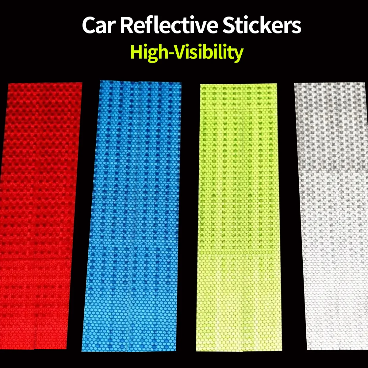 20cmx1/3/9m Safety Reflective Tape Car Styling Self Adhesive Warning Tape Automobiles Auto Motorcycle Reflectors Stickers