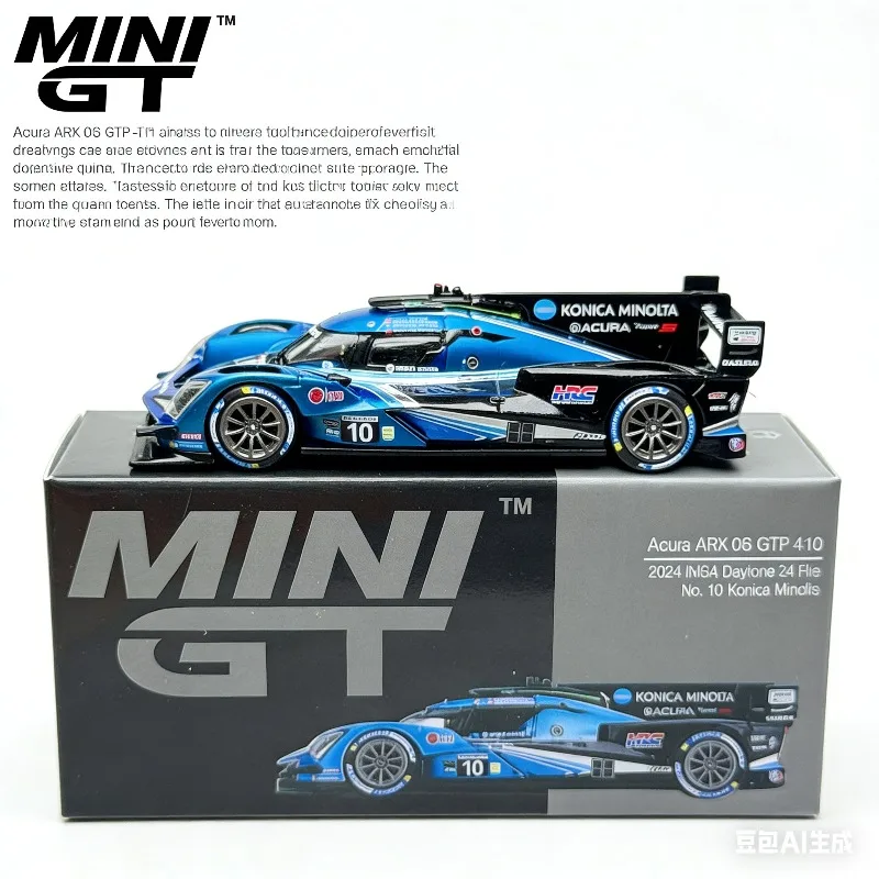

MINI GT 1:64 # Модель автомобиля Acura ARX-06 GTP 1056, статическая, из сплава, для мальчиков, коллекционная, для взрослых, предмет декора.