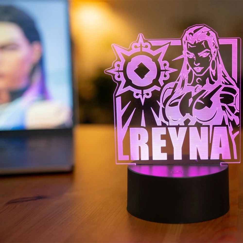 Hot Gaming Valorant Nightlight Killjoy Raze Viper Reyna Figure Colorful Table Lamp For Gamer Game Room Decoration Dropshipping