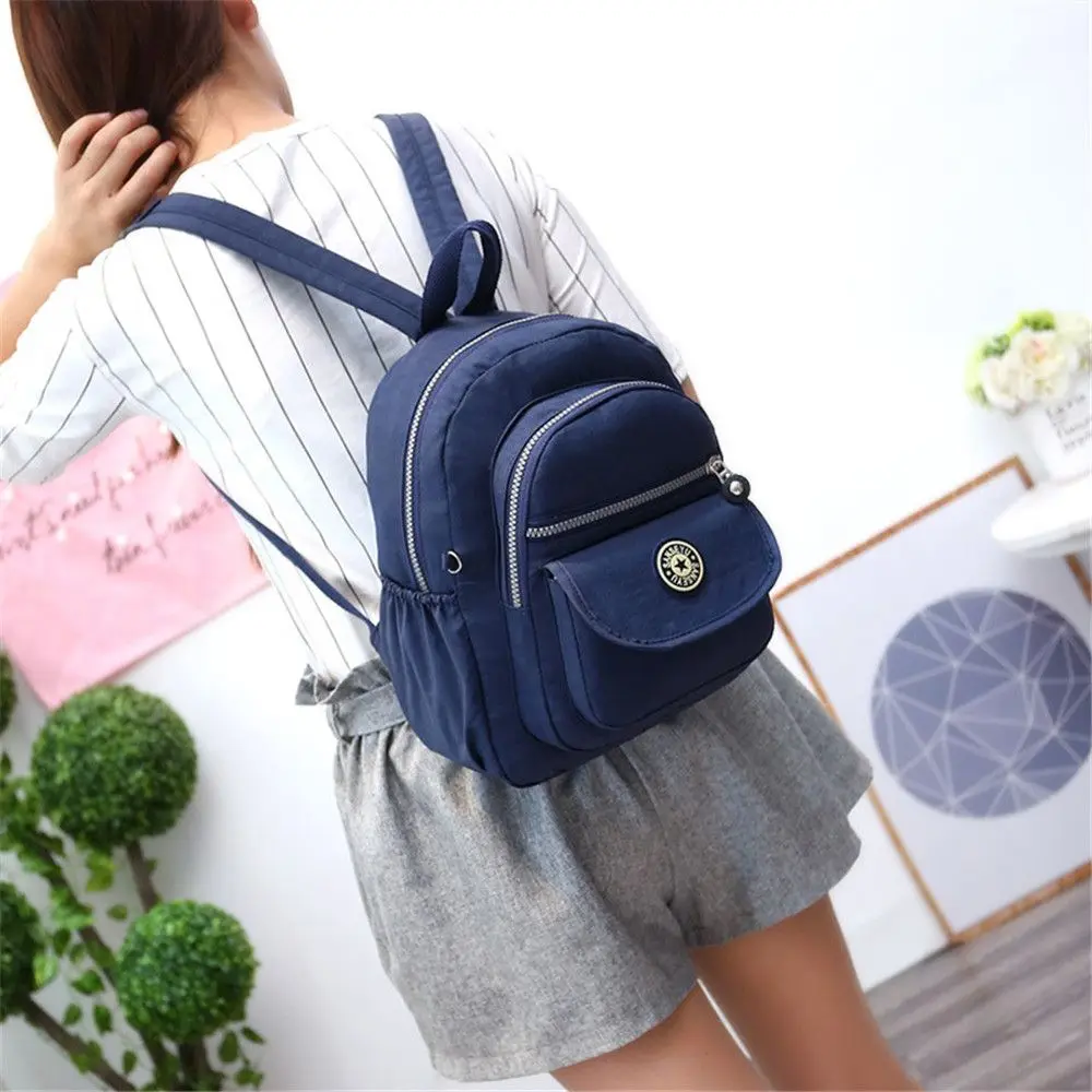 Fashion Women Oxford Cloth Backpack Mini Shoulder Bag Purse Small Backpack Shoulder Rucksack Outdoor Travel Bag