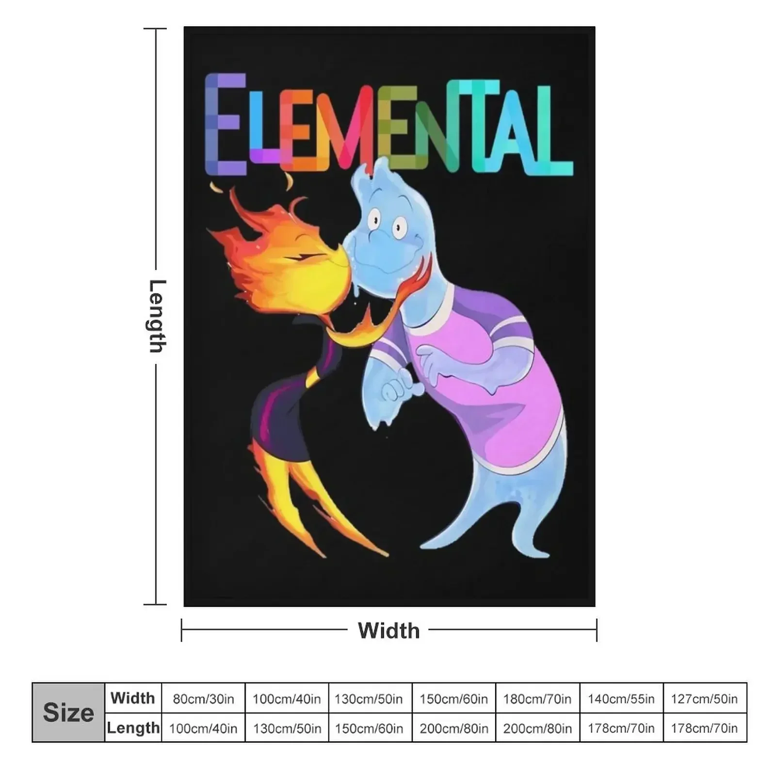 Elemental - Wade & Ember Throw Blanket couch cozy soft plush fuzzy picnic outdoor blanket