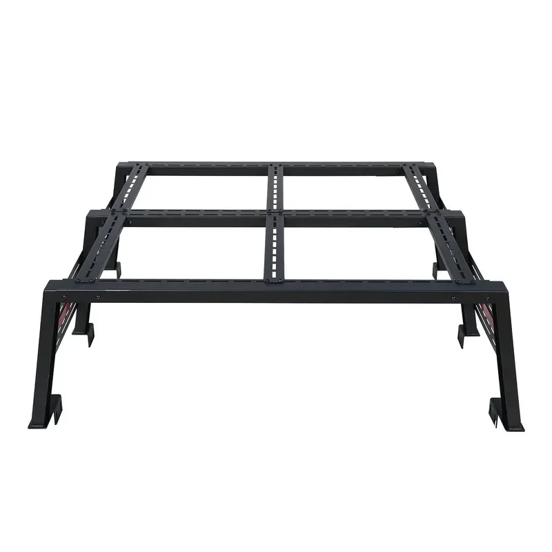 KQX Factory Hot Selling Texture Black Powder Coated 4x4 Pickup Truck Bed Rack Cargo System