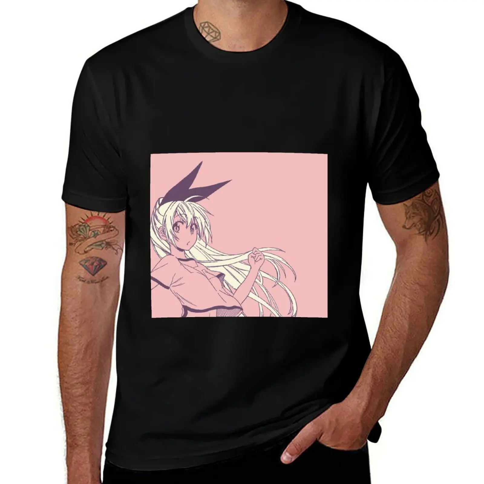 

Chitoge Kirisaki - Pink T-Shirt anime graphic shirts summer shirt gifts for boyfriend mens tall t shirts