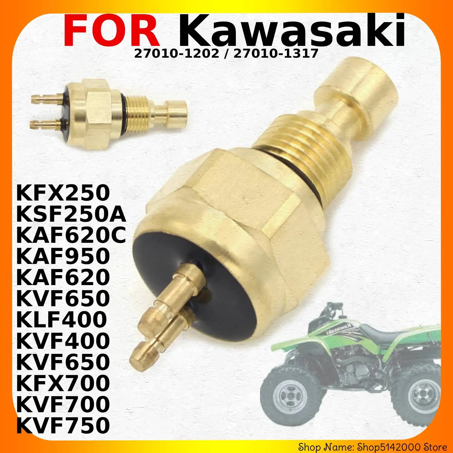 Motorcycle Coolant Radiator Switch Water Temperature Sensor For Kawasaki KLF400 Bayou 400 1993-1999 KVF400 Prairie 1998-2002 4X4