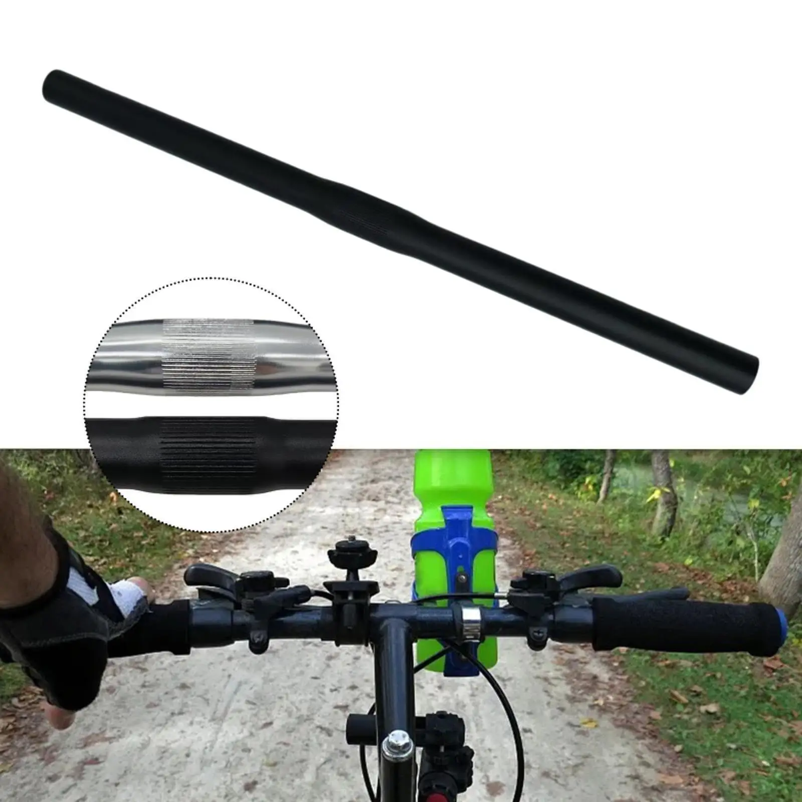 BMX Handlebar Extra Long Aluminum Alloy Lightweight Bicycle Component Modern Straight Bar for Road and Mountain Bike Riding