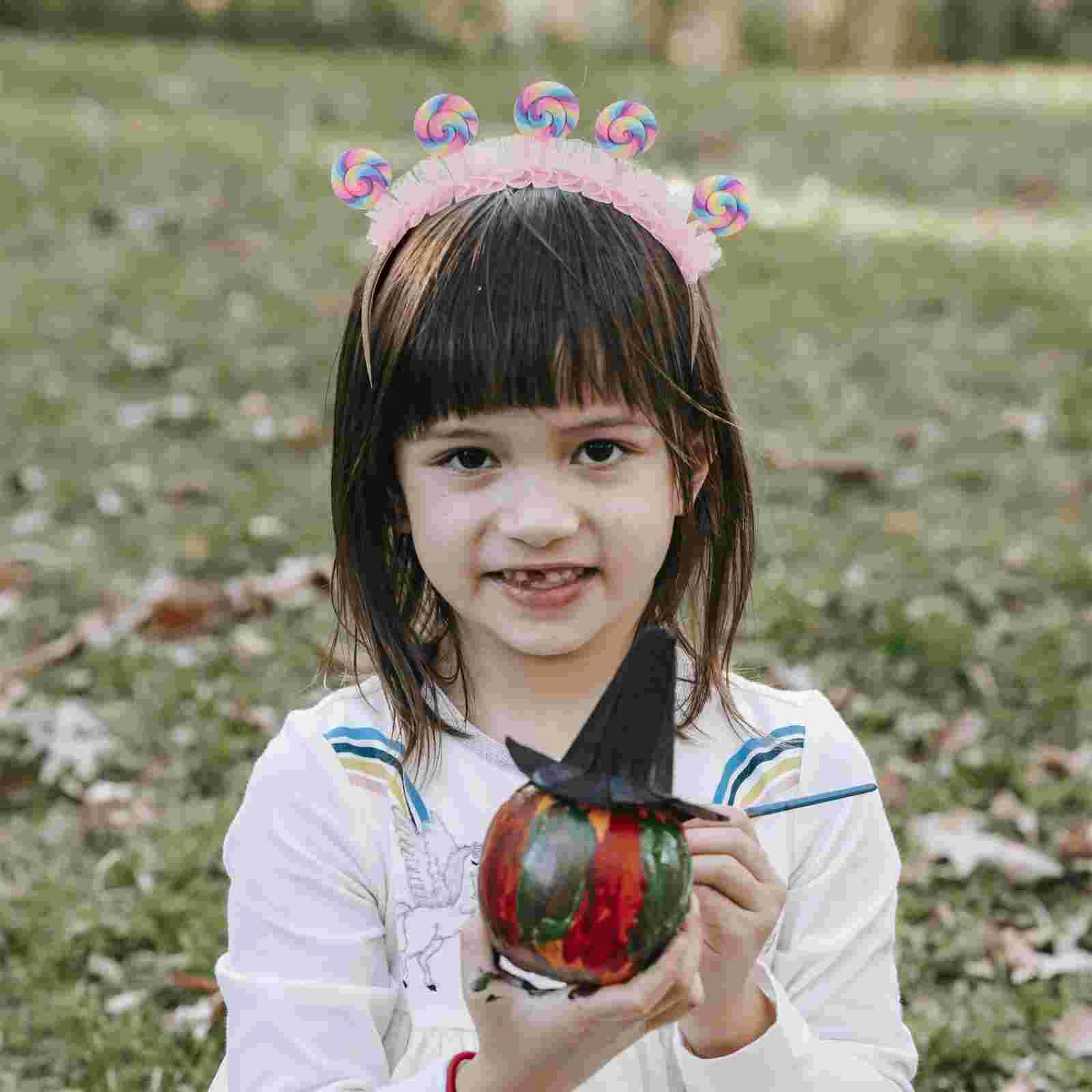 Lollipop Headband Candy for Party Kids Hairbands Toddler Headgear Children Women Plastic Hoops Creative Miss Girl Lollipops