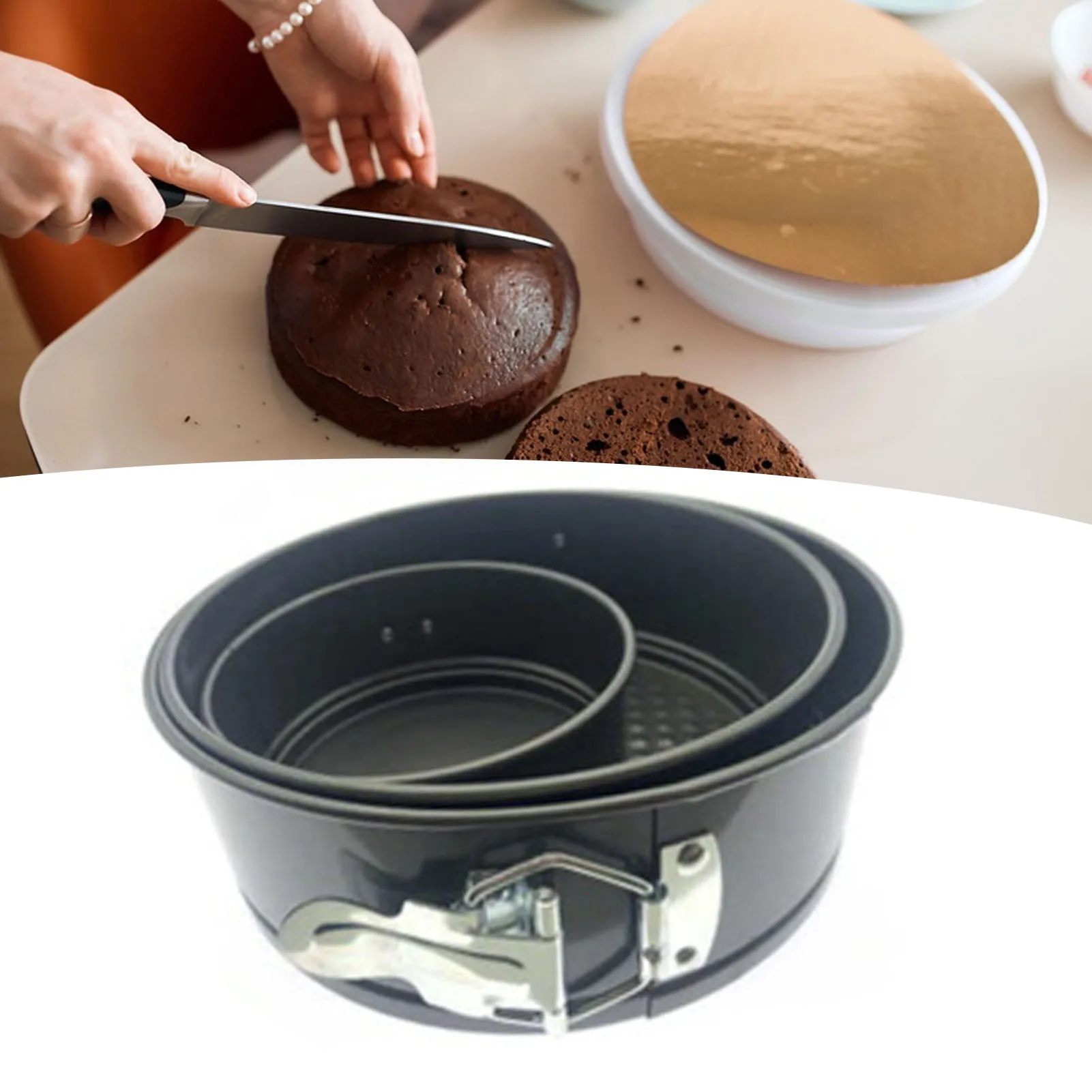 

3 шт. формы для выпечки тортов, прочная нержавеющая сталь, высокая твердость, универсальная прочная форма для выпечки тортов, формы для выпечки тортов для дома