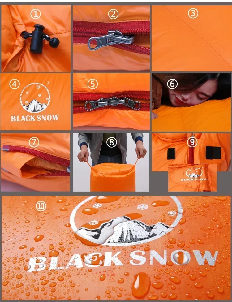 Winter Ultralight Sleeping Bag Pole Goose Down Trekking Tourism and Camping Pack Outdoor Mountaineering Supplies Base Equipment