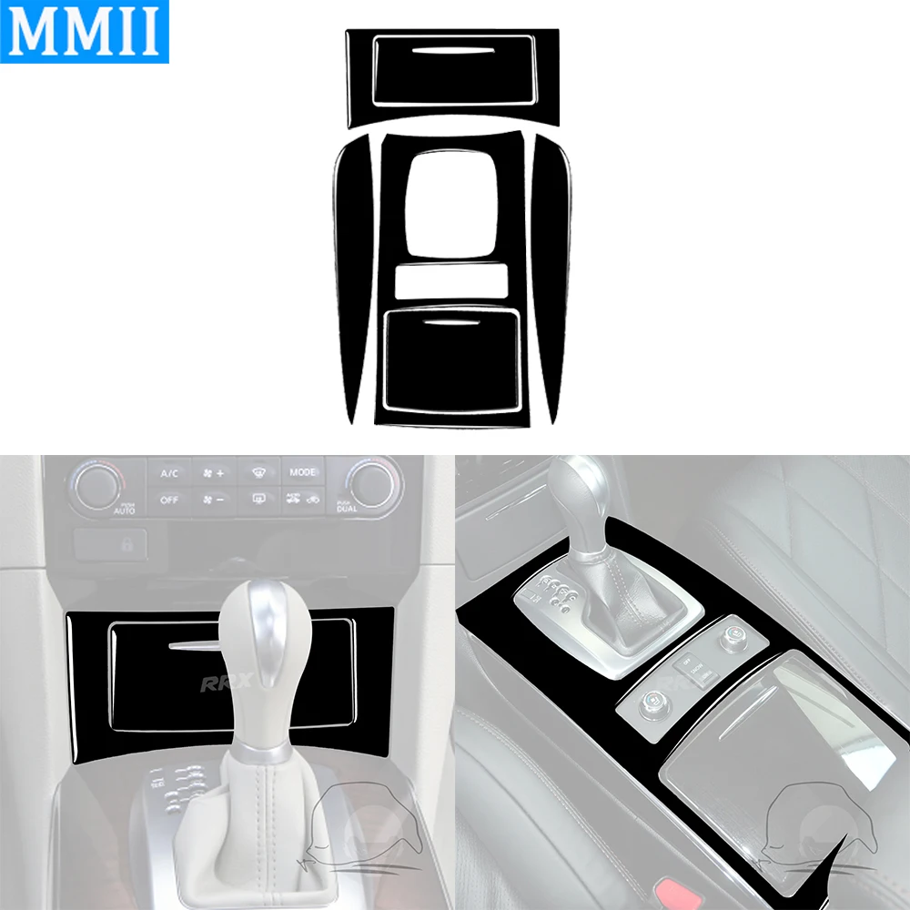 

For Infiniti FX 2009-2013 QX70 14+ Piano Black Gear Shift Panel Storage Box Suits Trim Cover Car Interior Decoration Sticker