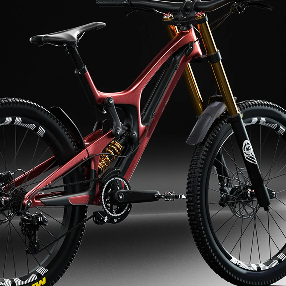Mountain Bike Fender Extended MTB Bicycle Front Rear Universal Fender with Ties PP Mountain Bike Wheel Mudguard