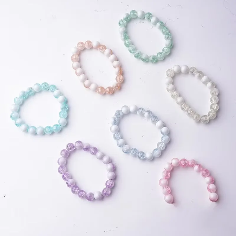 Natural Stone Beads Bracelet For Women Men Amethysts Crystal Quartzs Aquamarines Jades Jewelry Agates Elastic Bangle Bracelets