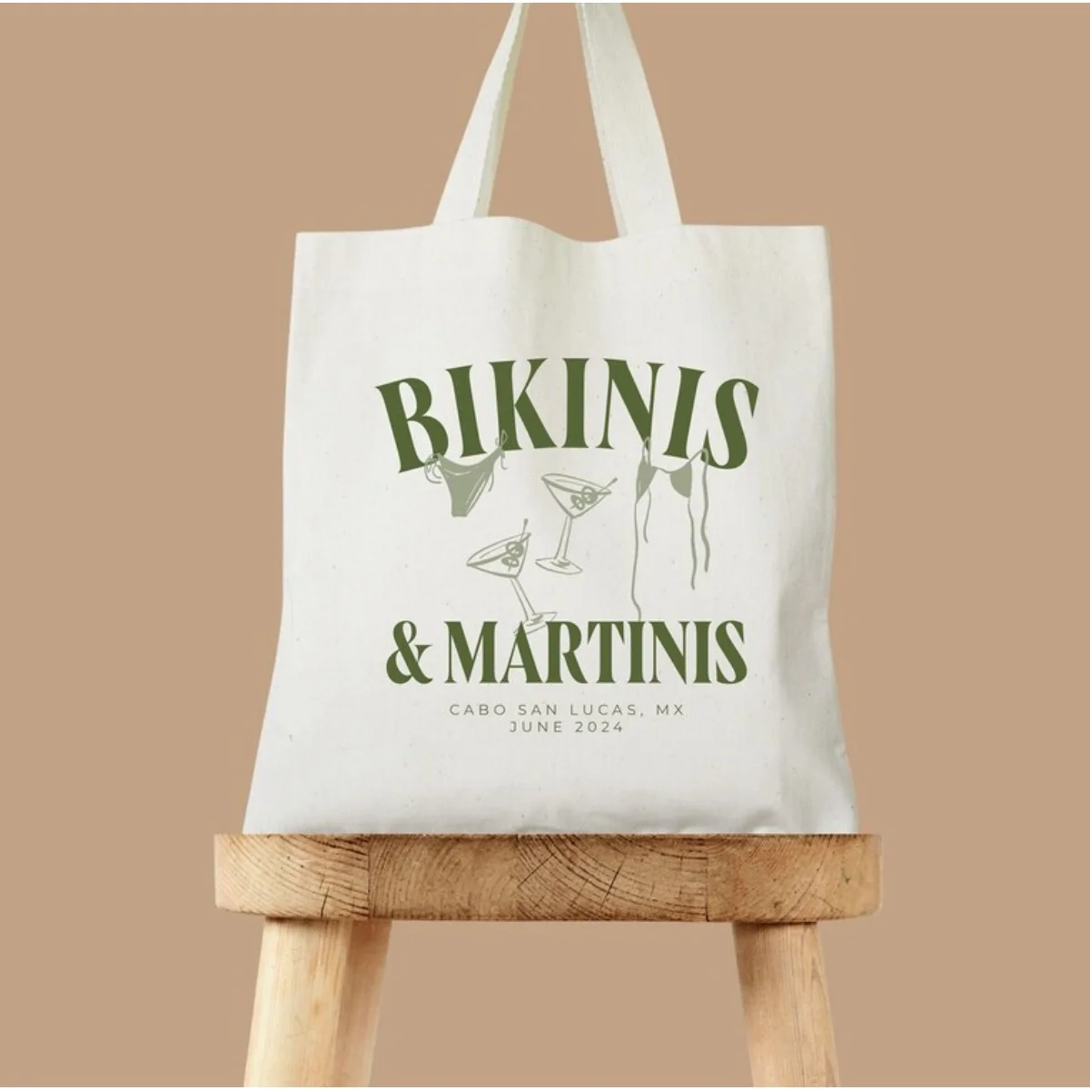 Bikinis And Martinis Tote - Pool Bachelorette - Hangover Kit Bag - Bachelorette Tote - Martini Tote - Martini Bachelorette - Bri