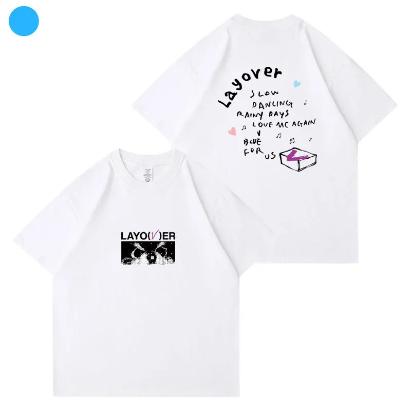 Summer fashion T-shirt, Kpop Layover print, short sleeve casual sports T-shirt for boys and girls