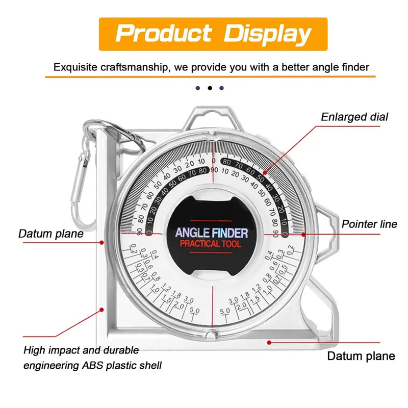 Angle Finder Inclinometer Protractor Magnetic Angle Finder Angle Measuring Tool Tilt Level Meter Slope Locator Angle Meter Gauge