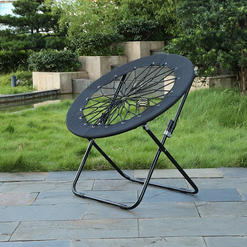 

Outdoor Portable Folding Spring Chair Camping Oxford Cloth Rubber Band Fishing Chairs Lazy Small Stool