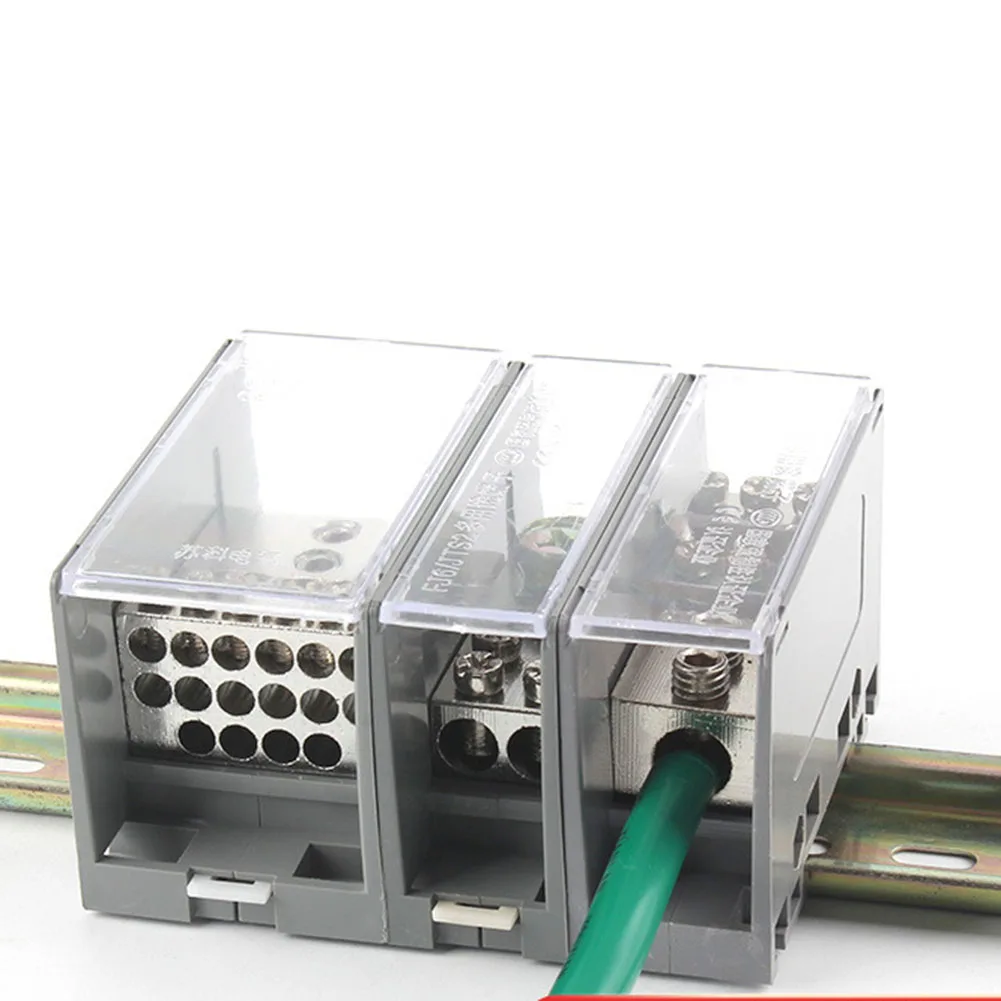 Electrical Connector Distribution Block DIN Rail Terminal 18mm Wide 1 Input 4 Output 690V for Industrial Control Cabinets