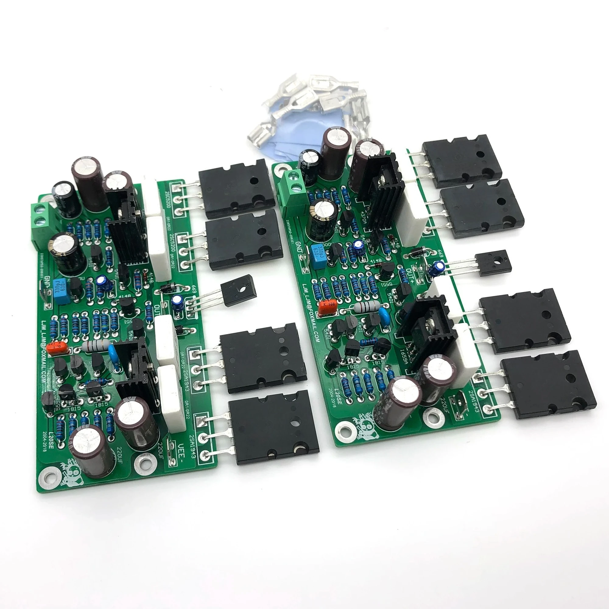 

LJM L20 SE Audio Board A1943 C5200 Stereo Dual Channels 350W Amp Board 4ohm DIY Kits 2pcs