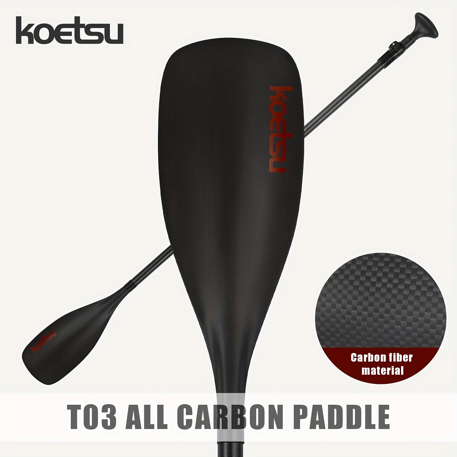 

The KOETSU T03 is a lightweight and portable three-section carbon fiber paddle compatible with stand-up paddleboards and kayaks.