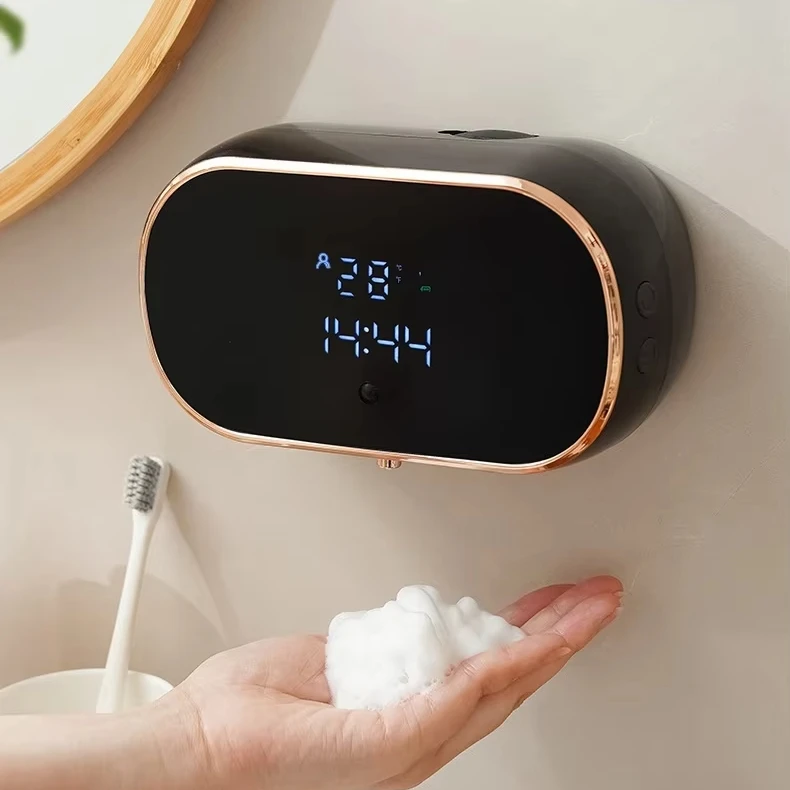 New Automatic Foam Soap Dispensers for Bathroom Smart Washing Hand Machine With USB Charging Two Colors with ABS Material