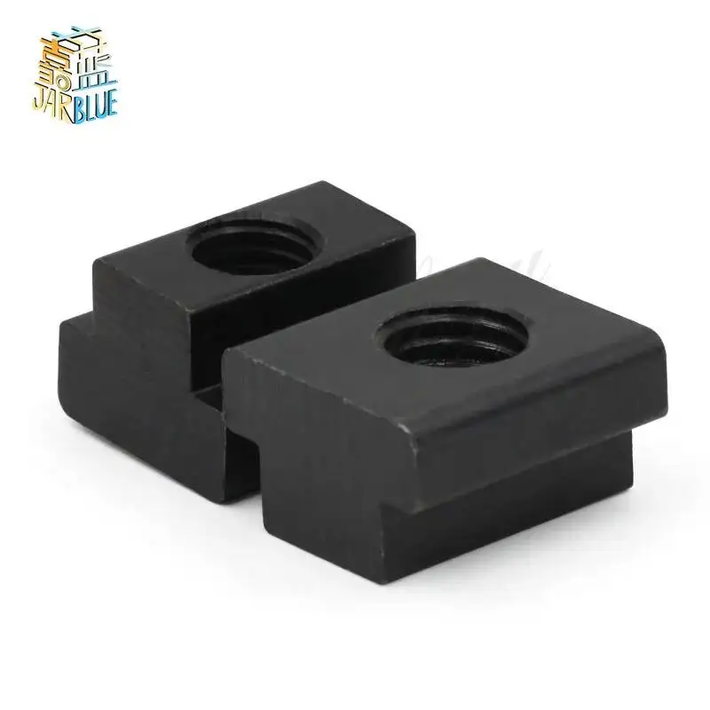 

5Pcs M5 M6 M8 M10 M12 M14 DIN508 Black Oxide Finish Grade 8.8 Carbon Steel T-Slot Nut Tapped Through Slot T-nuts Furniture