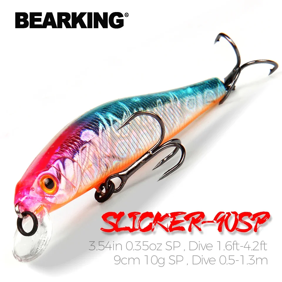 

BEARKING 9cm 10g Hot fishing gear shone SP lures minnow crank magnet weight system wobbler bait isca artificial