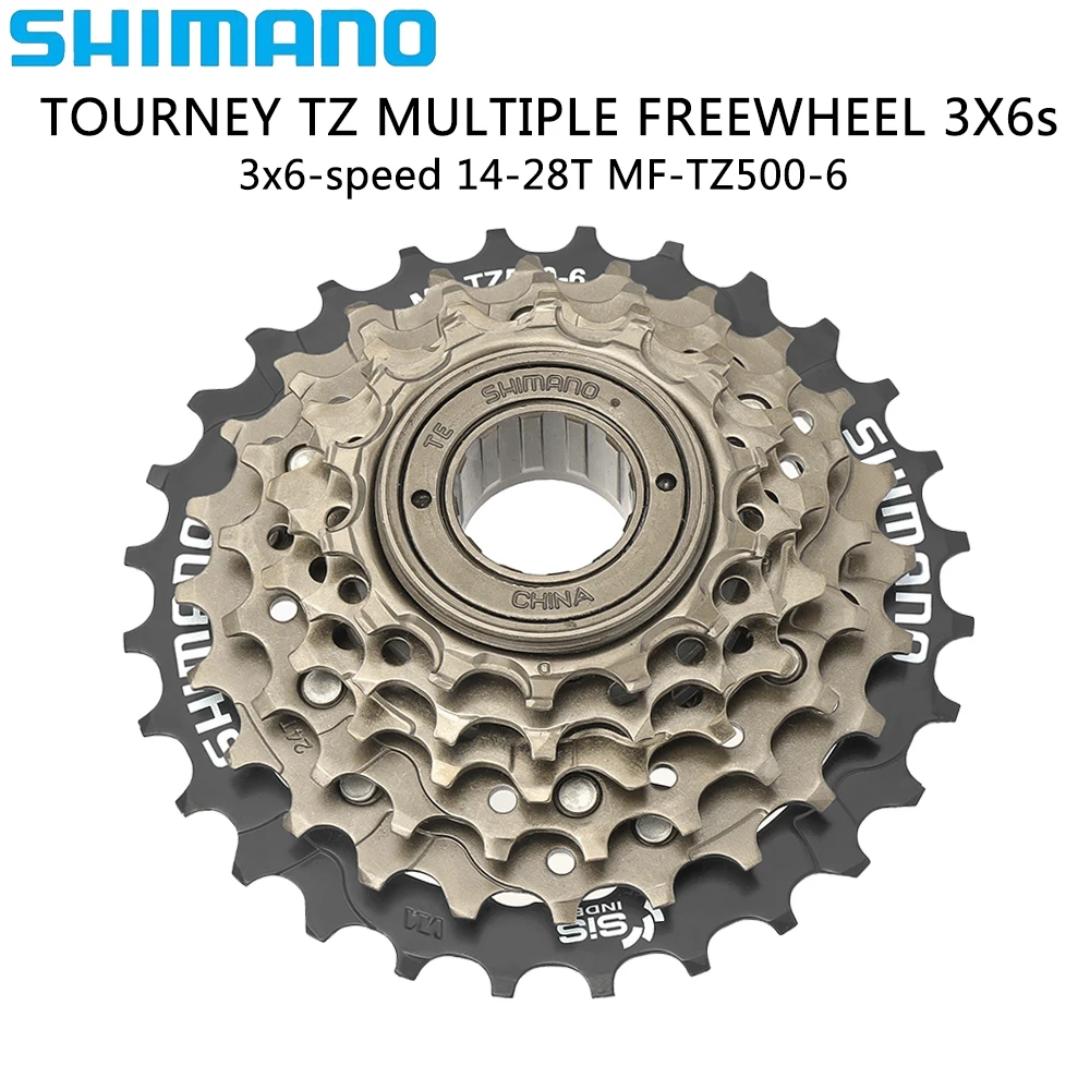 SHIMANO TOURNEY TZ 6 Speed MF-TZ500-6 Multiple Freewheel 14-28T MTB Bike Cassette Sprocket for Mountain Bike