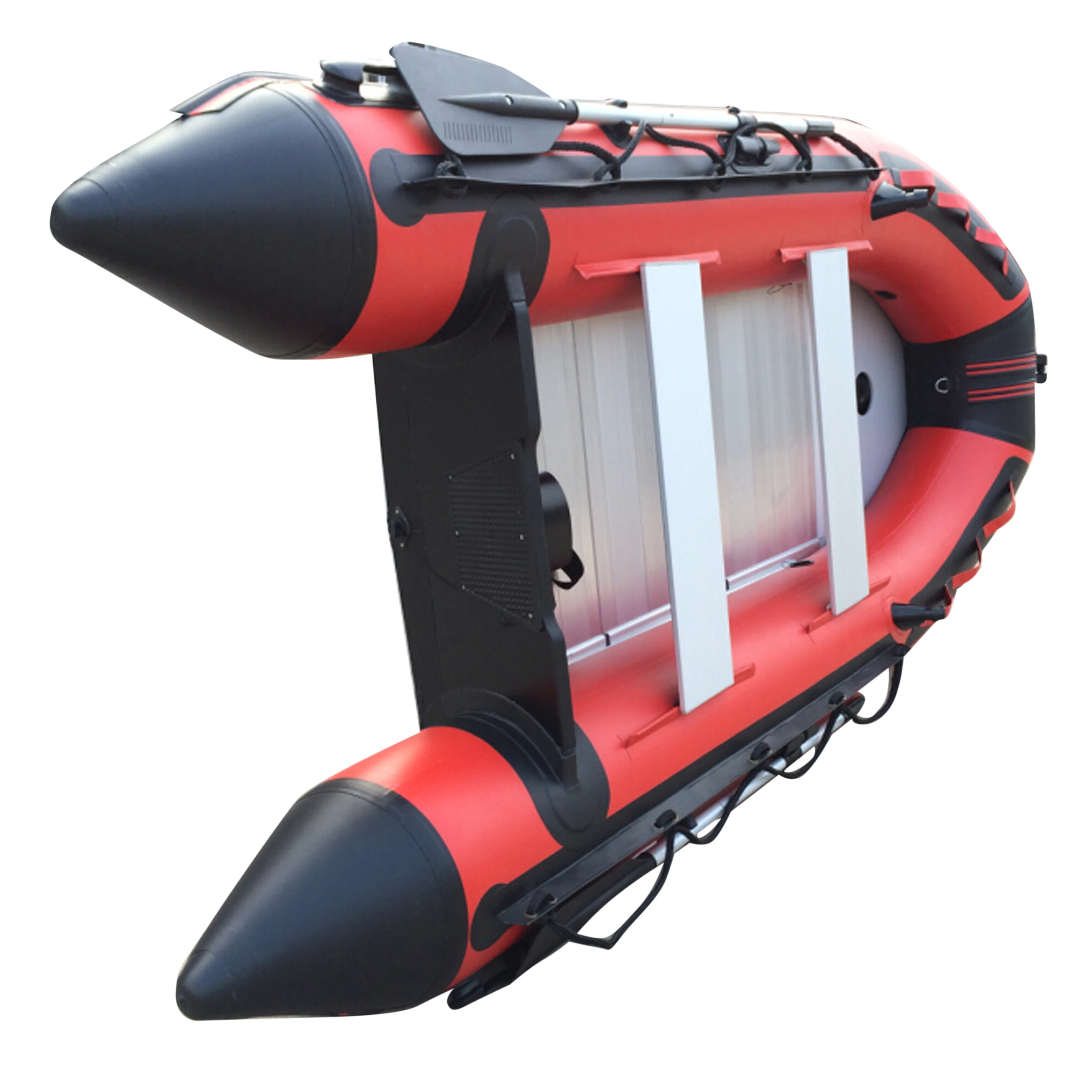 Goethe Barco de bote inflável soldado, iate esportivo em PVC para águas do oceano, 1-7 pessoas, piso de alumínio/ar, garantia de 5 anos