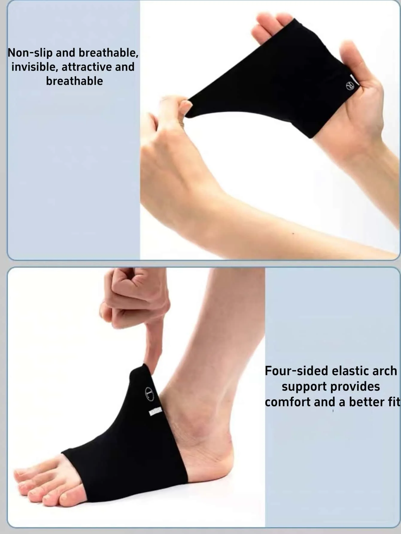 زوج واحد من أكمام القدم الداعمة للقوس، ودعم قوس للجنسين مع وسادات سيليكون، وتخفف ضغط المشي #5