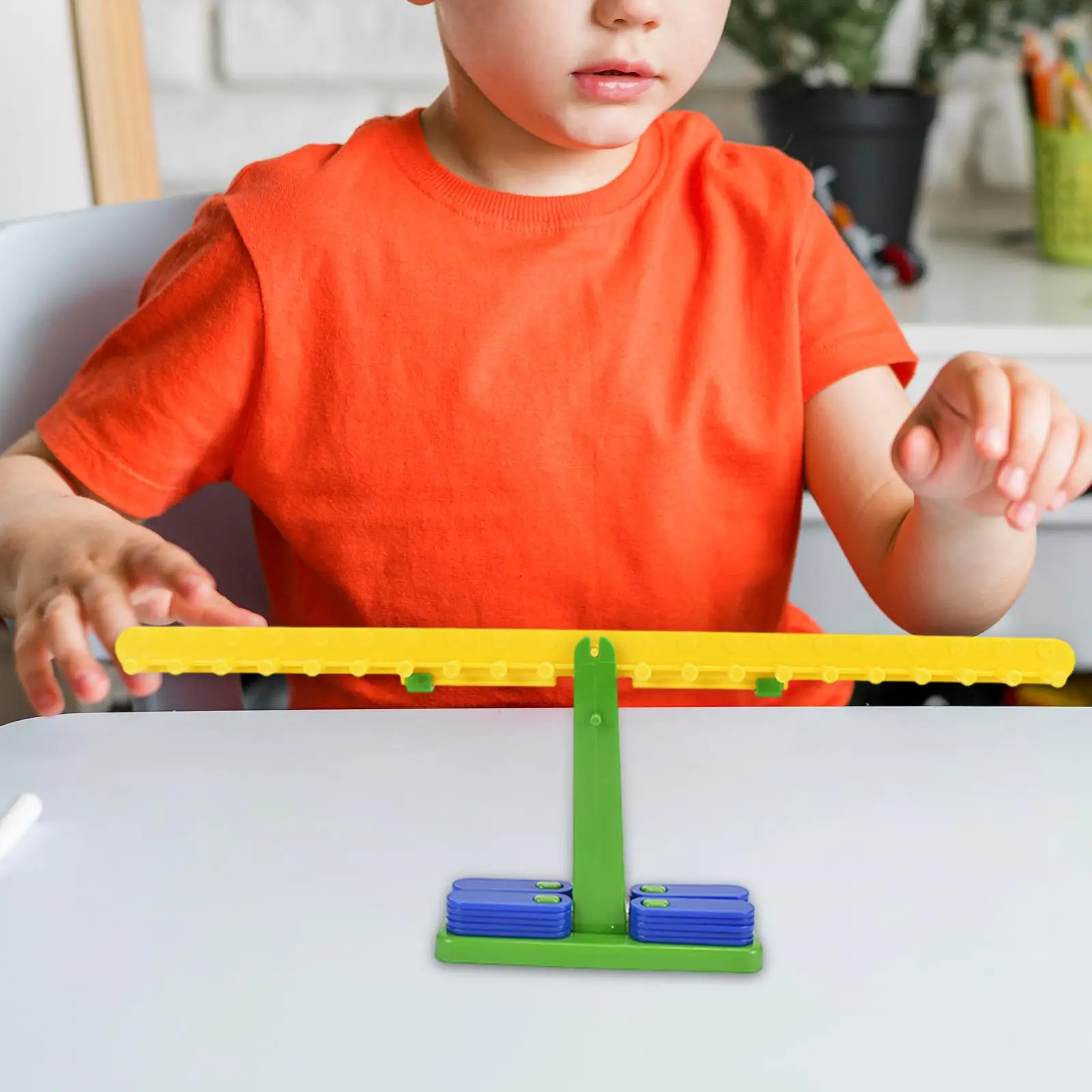Kids Balance Scale Mathematics Manipulative Early Math and Number Concepts Montessori Toy Math Learning Game for Children