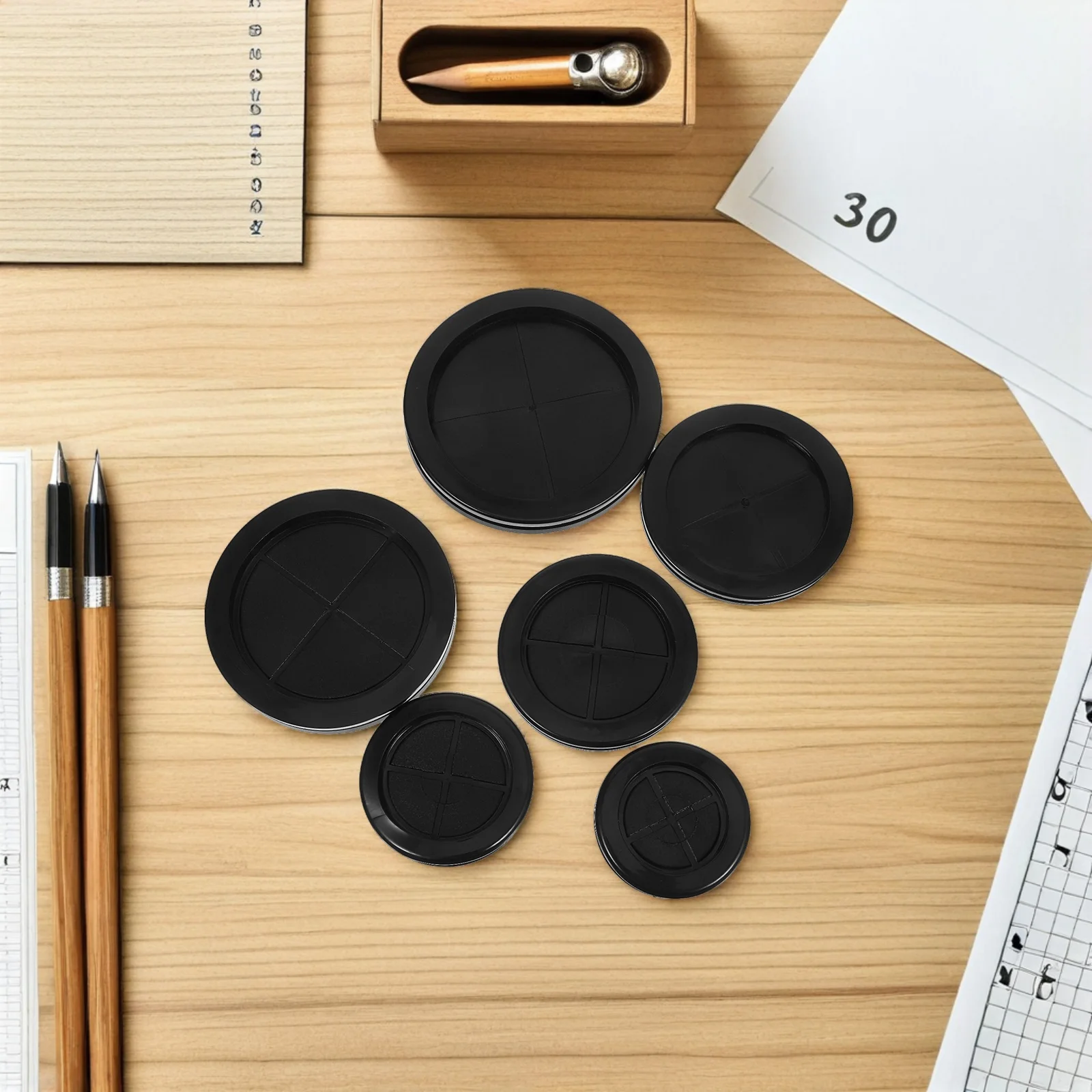 12 pezzi di filo di gomma passacavo rotondo copertura del foro del cavo per la protezione del cablaggio della parete della scrivania boccola a scatto occhielli flessibili organizzatore di cavi