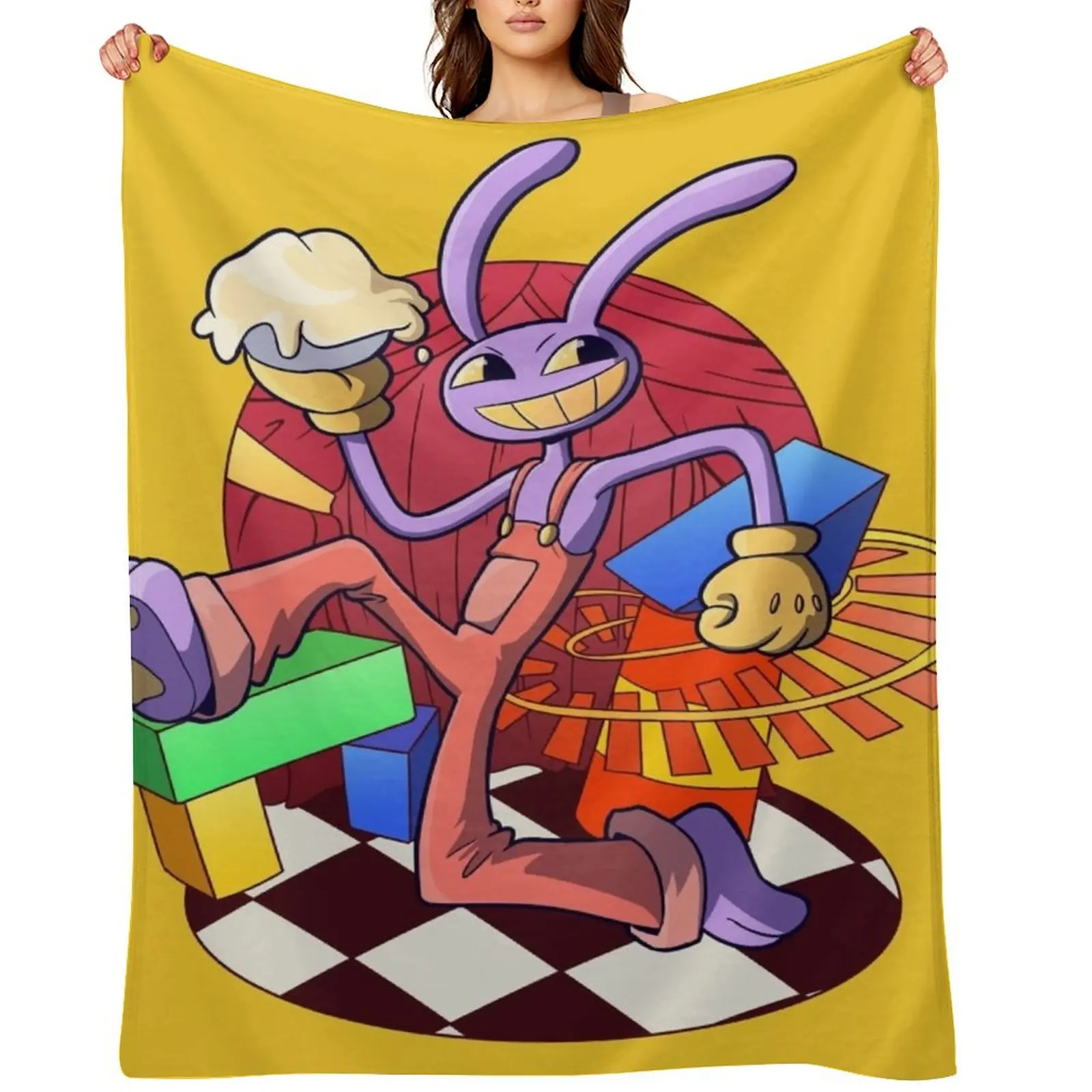 

The Amazing Digital Circus - Jax Throw Blanket blankets ands for winter Thins Blankets