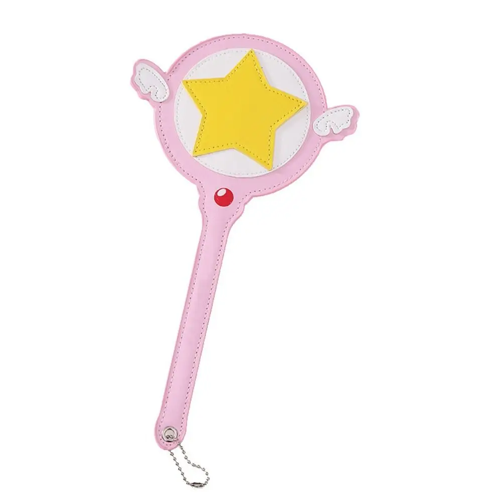 Cosplay Anime Star Magic Wand Card Bag Cute PU Leather Card Cover with Wings Protection Case Bus Subway Card