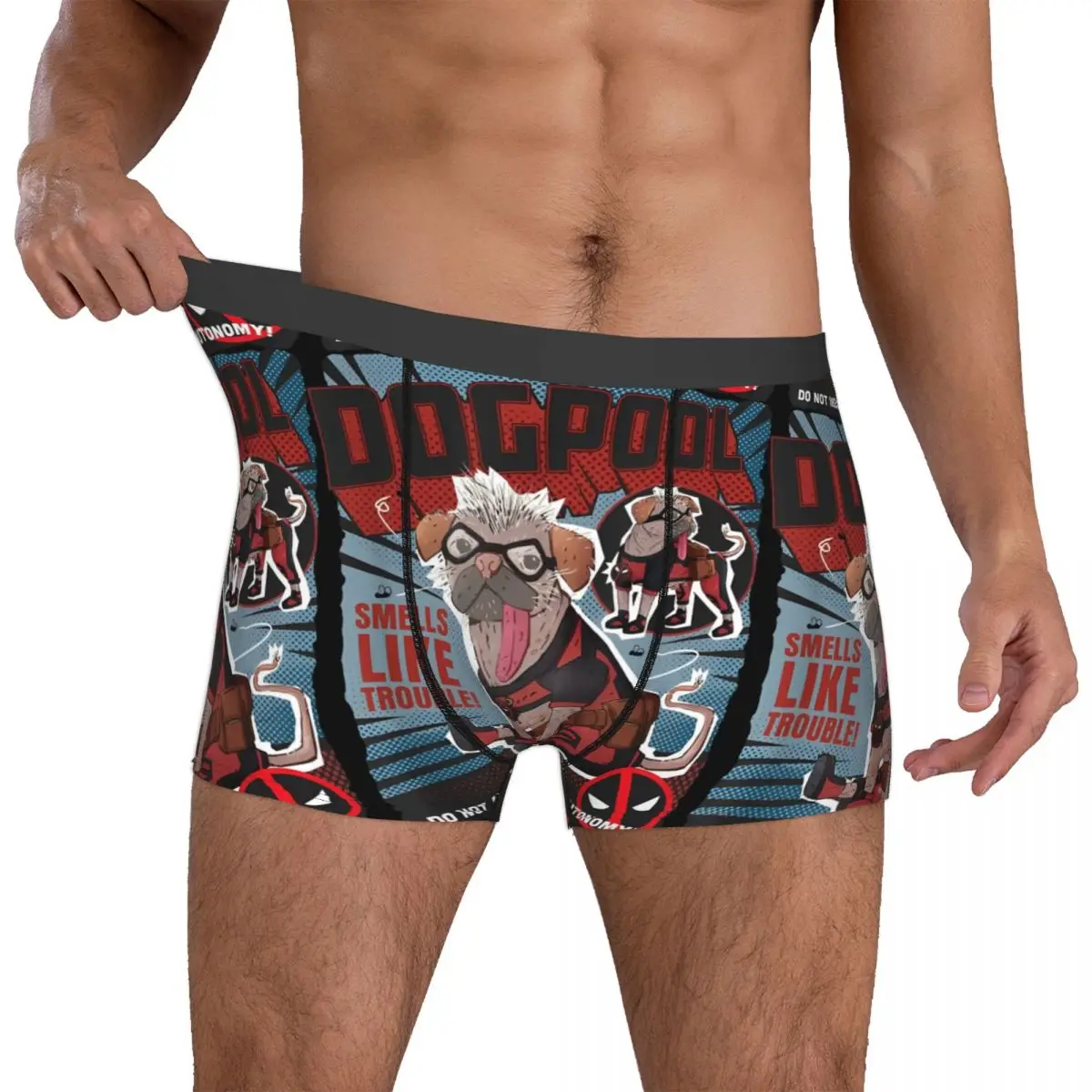 Deadpool & Wolverine Dogpool Doodle Comic Accessories Boxers Shorts Funny Underwear Boxer Pants Gag Gifts For Men