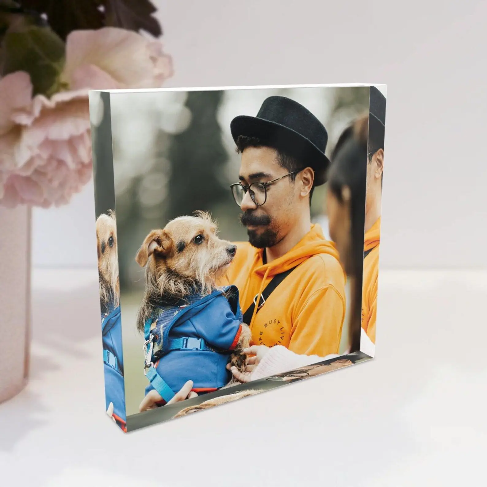 7“ Personalised Acrylic  Photo Plaque UV Printing Photo frame customized Gift For Mothers Day Valentine's Day christmas