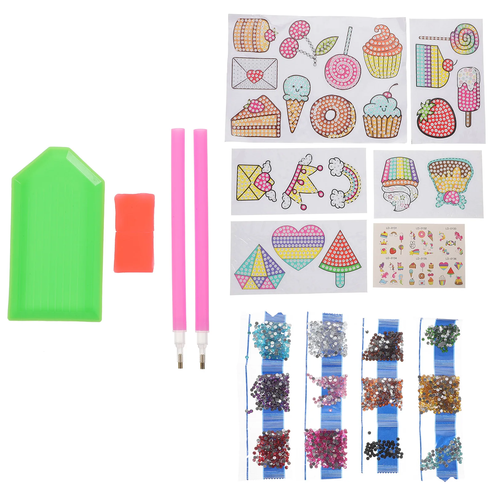 1 Set Zeichnung Aufkleber Kinder Diy Strass Handwerk Dekoration Für Buch Telefon Fall Kreative Pädagogisches Puzzle Spiel