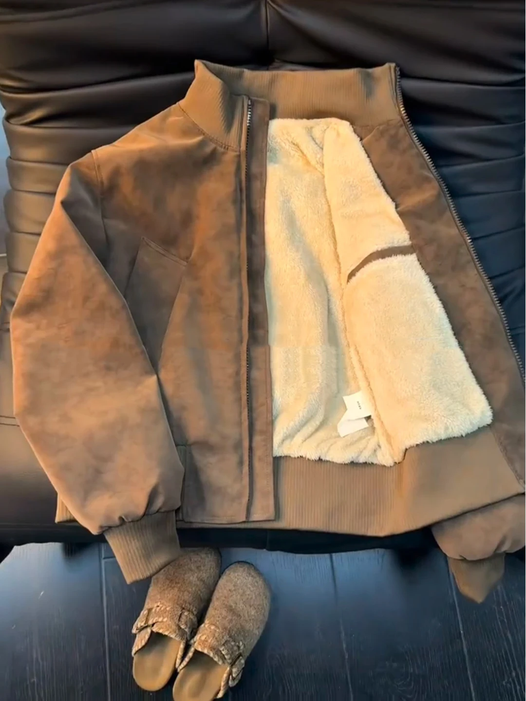 

Мужская зимняя теплая куртка из американской искусственной кожи с подкладкой из флиса, утепленная хлопком, для активного отдыха, с защитой от ветра