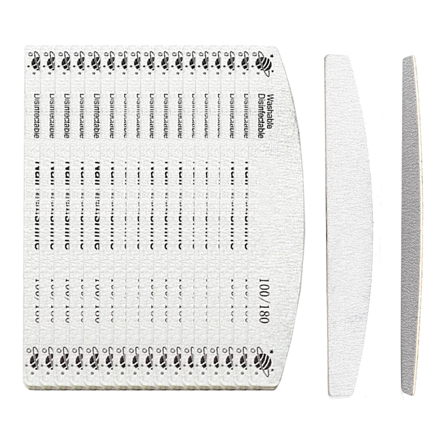 

50/100 шт./лот Macarons деревянные профессиональные пилочки для ногтей 100/180 зернистость полировка маникюр моющиеся прочные средства для снятия гель-лака для ногтей