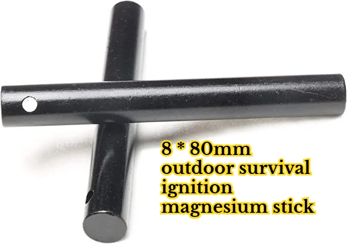 

10PCS 8 * 80mm Wilderness Survival Torch EDC Convenient Outdoor Camping Hiking Survival Emergency Magnesium Rod