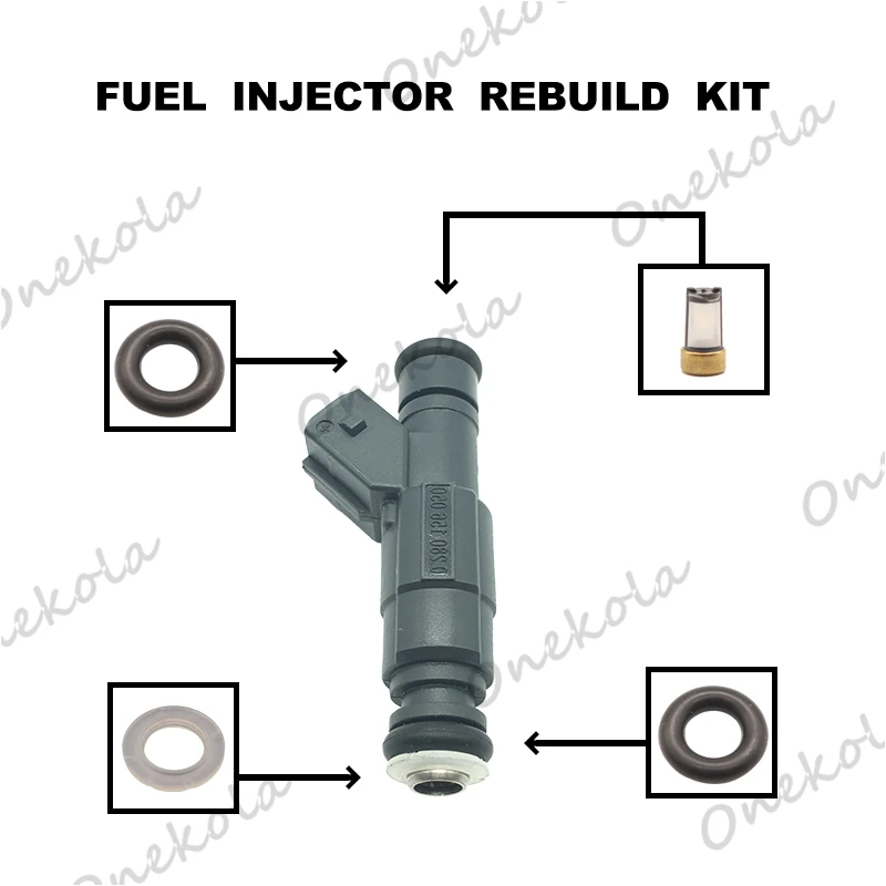 Filters Orings Seals Grommets Fuel injector service kit filter for 0280156050 For Geely Xiali N3 Chana Hafei FAW