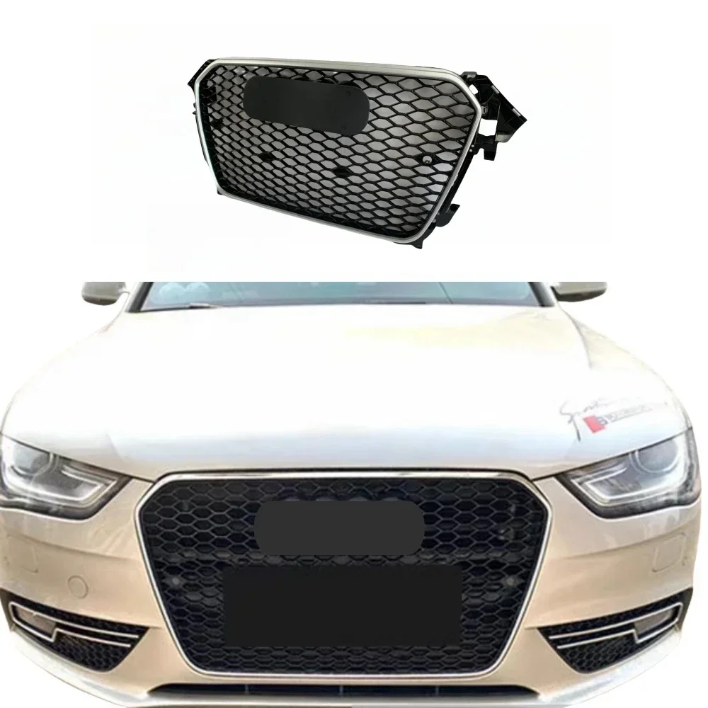 

For RS4 Grill Racing Grills Front Hood Grille Car Front Bumper Grill Center Grille for A4/S4 B8.5 2013-2016