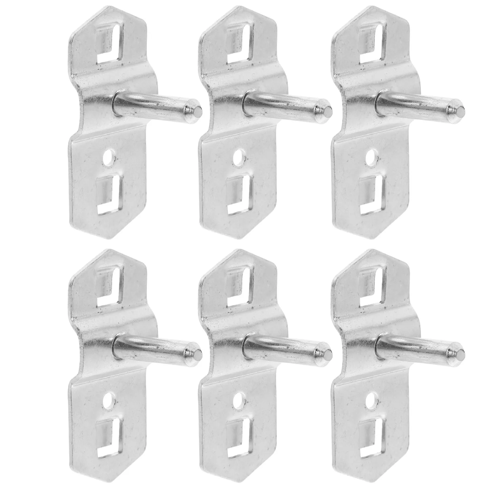 

6 Pegboard Hooks Heavy Duty Wall Hangers for Keys Tools Small Items Diagonal Utility Garage Storage Organizers