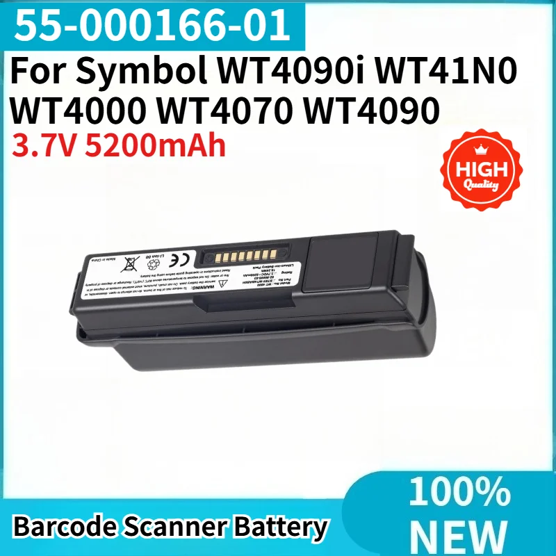 High Quality 55-000166-01 Replacement Battery 3.7V 5200mAh for Symbol WT4090i WT41N0 WT4000 WT4070 WT4090 Barcode Scanner