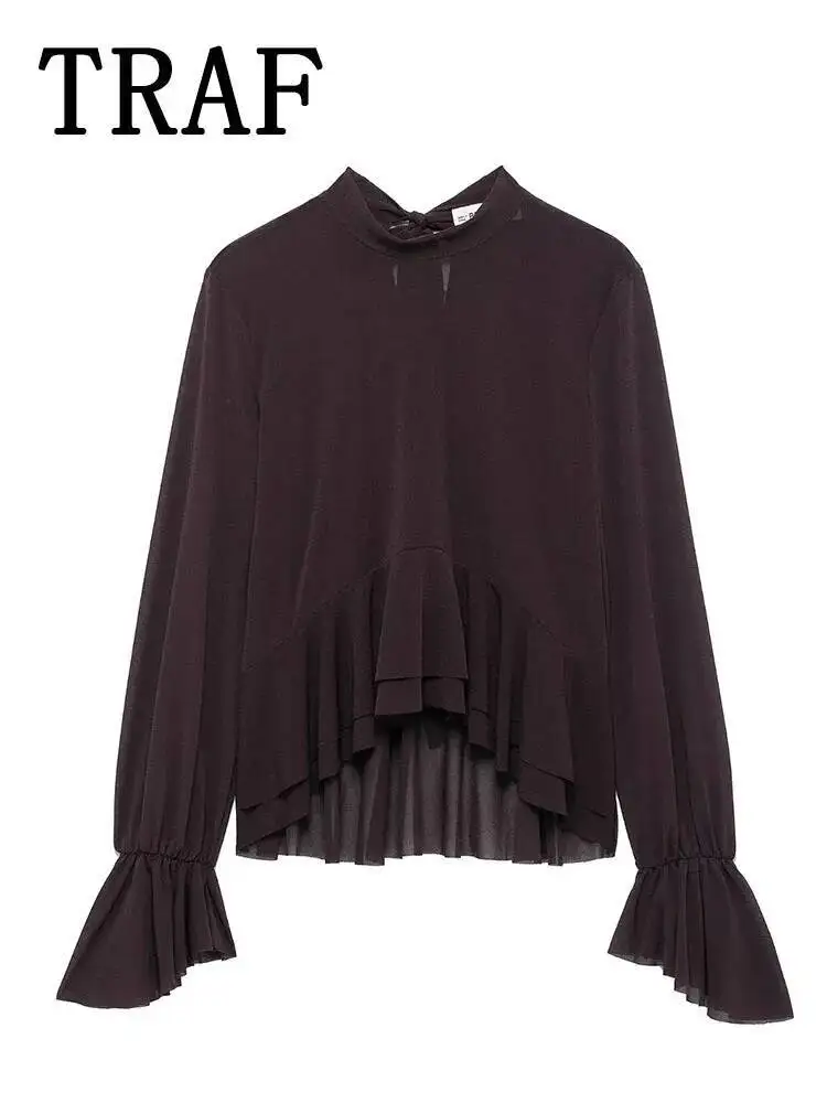 

Butterfly Knot Layered Decoration For Women 2025 Fashion Blouse Elegant Shirts And Blouses Woman Top