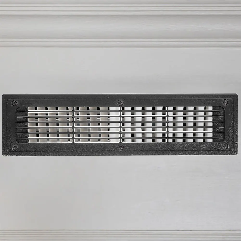 2 pcs Black Metal Louvered Grill Cover For Central Air Conditioning Floor Ventilation Grille Rv Bus Trailer Outlet Adjustable