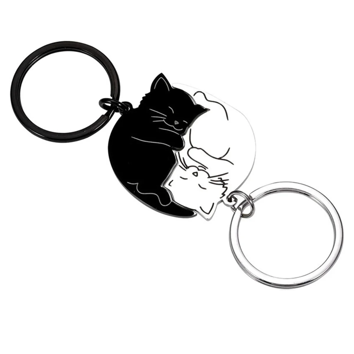 Couple Gift Keychain Cute Valentine's Day Gifts for Him,Her,Cat Lover,Best Friend Husband Wife,Gift for Birthday New Yea