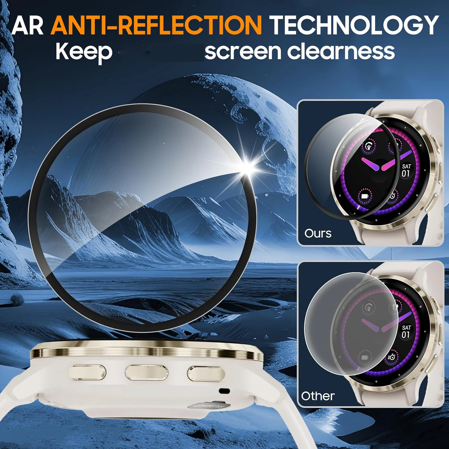 High-definition Screen Protectors Watch Films for Garmin Venu 4 41/45mm Anti-scratch Waterproof Soft Smartwatch Protective Cover